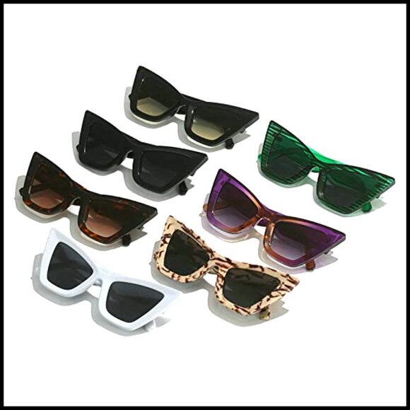 Plastic Frame Cat Eye Sunglasses UV400 Protection Unisex Design